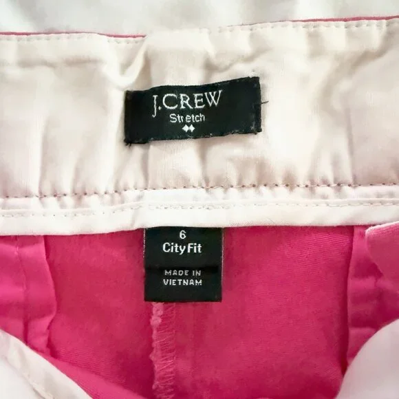 JCrew City Fit Stretch Shorts Pink Size 6 - Picture 2 of 6